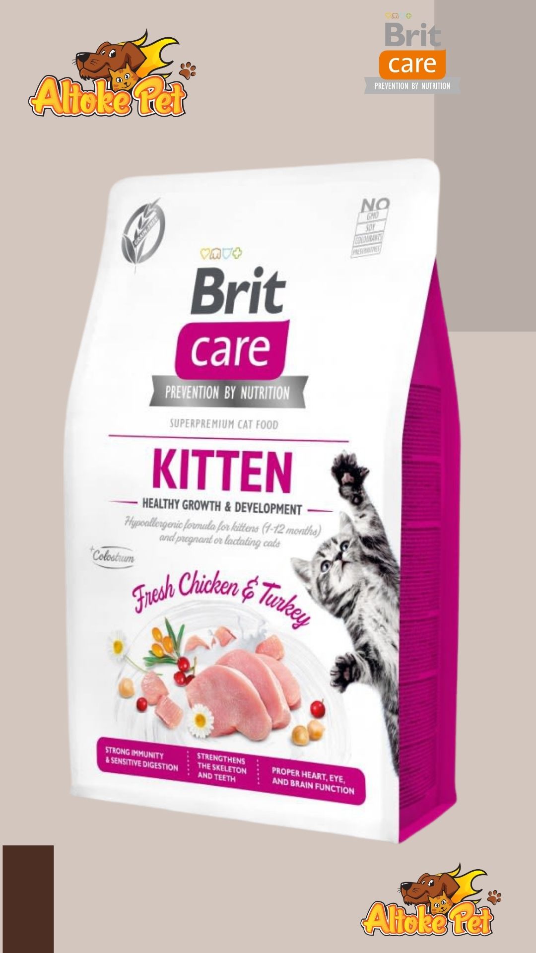 Brit Care Gato Kitten Healthy Growth 2 - 7 Kg
