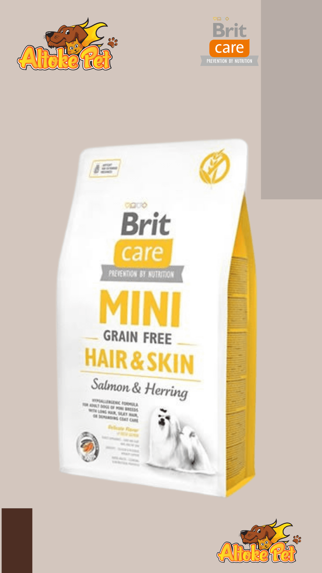 Brit Care Mini Grain Free Hair Skin Adulto 2 Kg