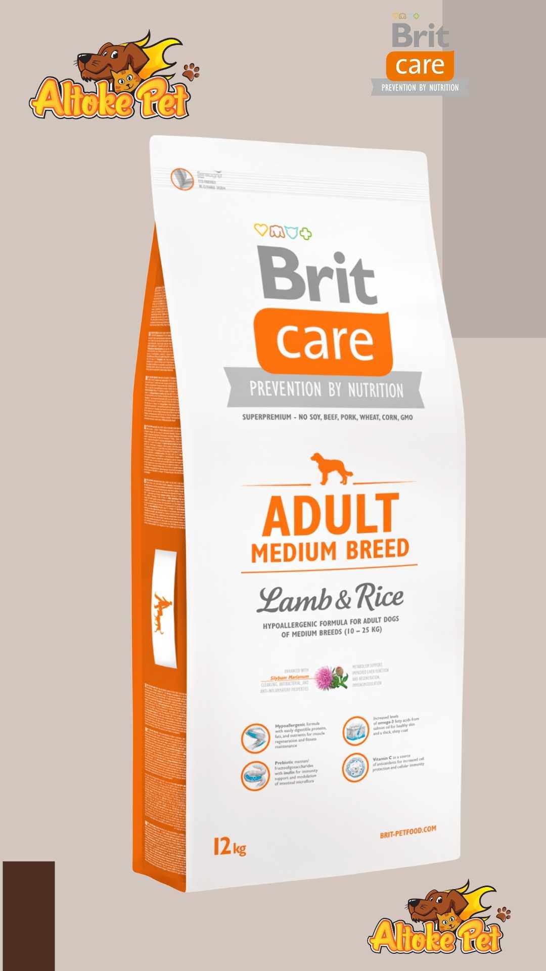 Brit Care Cordero Adulto Medium 3 - 12 Kg