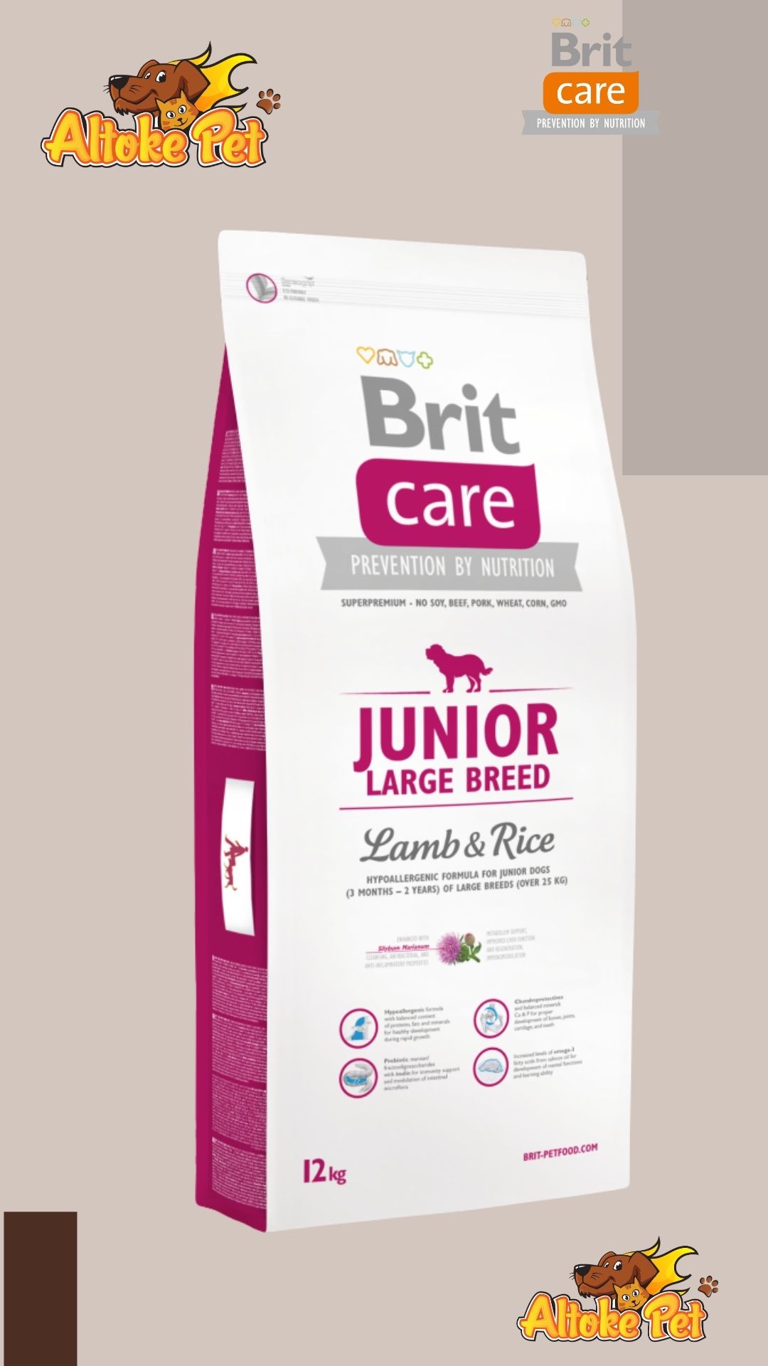 Altoke Pet - Brit Care Junior Raza Grande Cordero