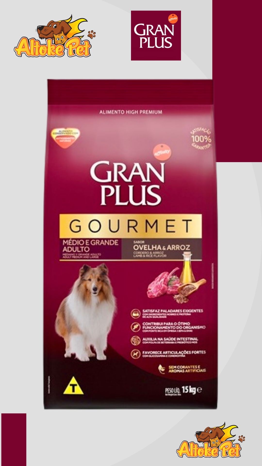 Altoke Pet - GP Gourmet Adulto Cordero Raza Med – Grande